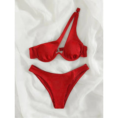 Biquíni Meia Taça Asa Delta Com Bojo Carla Vermelho - Coradon