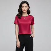 Blusa De Seda Feminina Vermelha Maya