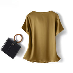 Blusa De Seda Feminina Amarelo Mostarda Caryne