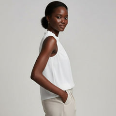 Blusa De Seda Feminina Branca Hermes