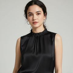 Blusa De Seda Feminina Preta Hermes