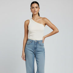 Blusa De Um Ombro Só Canelada Agatha