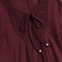 Blusa Feminina Manga 3/4 Renda Ághata