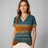 Blusa Feminina Manga Curta Retro