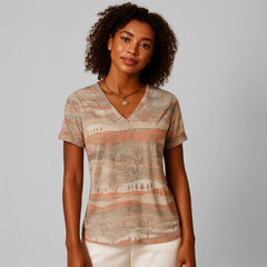 Blusa Feminina Manga Curta Retro