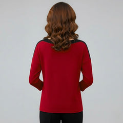 Blusa Feminina Vermelha Manga Longa Miriam