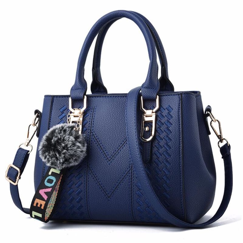 Bolsa Couro Feminina Lovely Dark Blue Bolsalovely