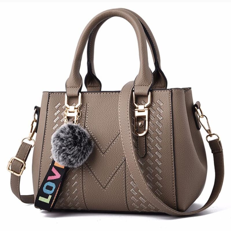 Bolsa Couro Feminina Lovely Khaki Bolsalovely