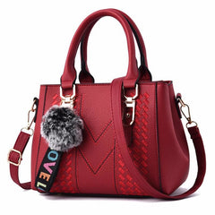 Bolsa Couro Feminina Lovely Wine Red Bolsalovely