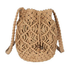 Bolsa de Crochê de Praia Marrom Bucket