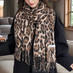 Cachecol Feminino Longo Leopard