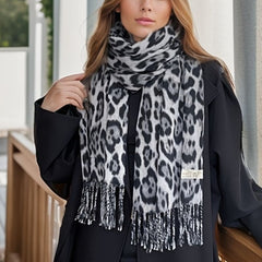 Cachecol Feminino Longo Leopard