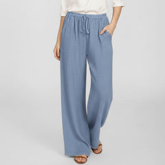 Calça Feminina de Algodão Azul Mara