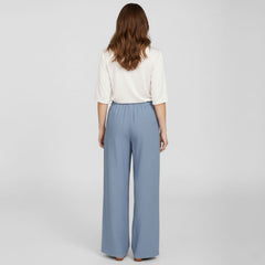 Calça Feminina de Algodão Azul Mara