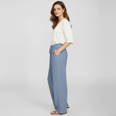 Calça Feminina de Algodão Azul Mara