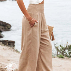 Calça Feminina Pantalona Cintura Elástica Valen