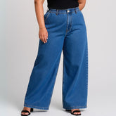 Calça Jeans Wide Leg Feminina Maria