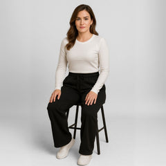 Calça Moletom Feminina Forrada Faty