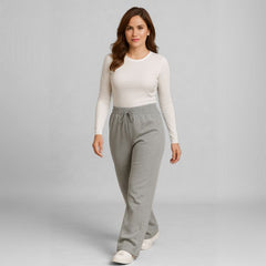 Calça Moletom Feminina Forrada Faty