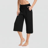 Calça Pantacourt Preta Disfarça Pochete