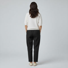 Calça Pantacourt Preta Feminina Judith