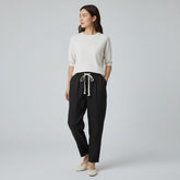 Calça Pantacourt Preta Feminina Judith