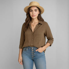 Camisa Feminina Algodão Mujer