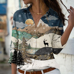 Camisa Feminina Shirt Kiara Montanhas / P Camisakiara