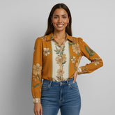 Camisa Feminina Social Estampada Sirlei