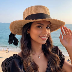 Chapéu de Praia Feminino Com Laço Maria