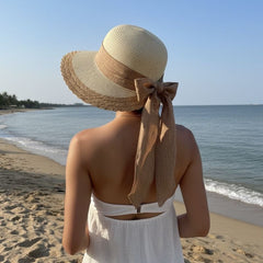Chapéu de Praia Feminino Com Laço Ana