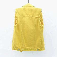 Colete Jeans Feminino Colorido Andy