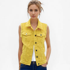 Colete Jeans Feminino Colorido Andy