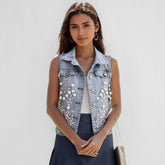 Colete Jeans Feminino Curto Luara