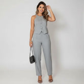 Conjunto Colete E Calça Alfaiataria Jasmine