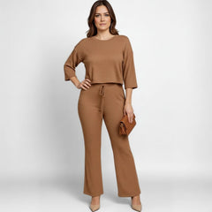 Conjunto Feminino Calça e Blusa Canelado Marta