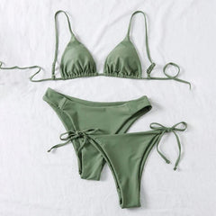 Conjunto Biquíni Cortininha Duas Calcinhas Areia