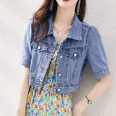 Jaqueta Jeans Cropped Feminina Tany