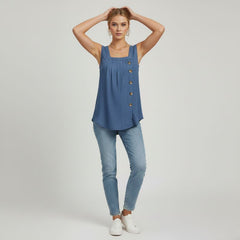 Regata Feminina Botões Isabel