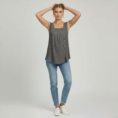 Regata Feminina Botões Isabel