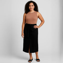 Regata Feminina Canelada Marrom Thays