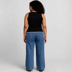 Regata Feminina Canelada Preta Thays