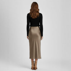 Saia Midi Cetim Acetinada Diana