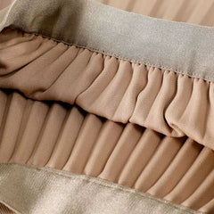 Saia Midi Evasê Plissada Olívia