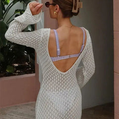 Saída De Praia Longa em Crochê Zoe