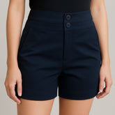 Short Alfaiataria Feminino Azul Paula