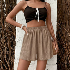 Short Feminino Bege Soltinho Any