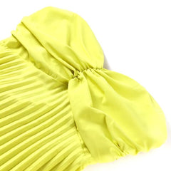 Vestido Longo Festa Plissado Eva