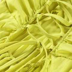 Vestido Longo Festa Plissado Eva