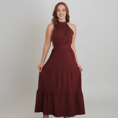 Vestido 3 Marias Longo Marsala Kleo